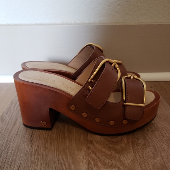 Veronica Beard Halifax leather clogs in Hazelwood womens shoes size 5.5 - Picture 6 of 16